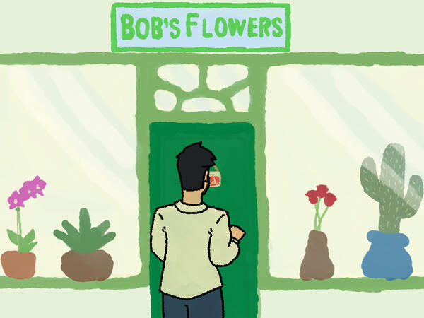 Partial - colored - simple background