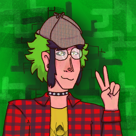 Bust - colored - simple background