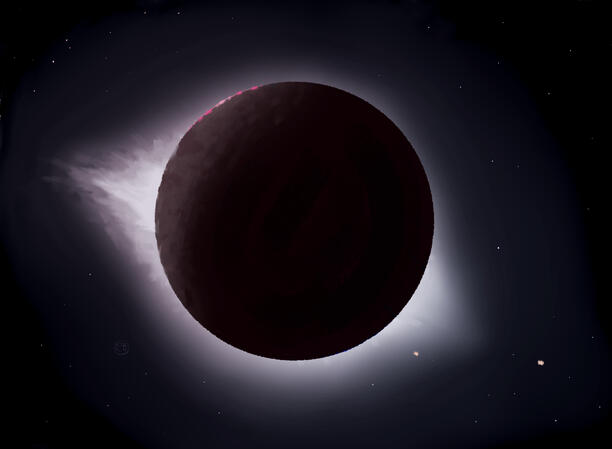The eclipse from the Artemis II
