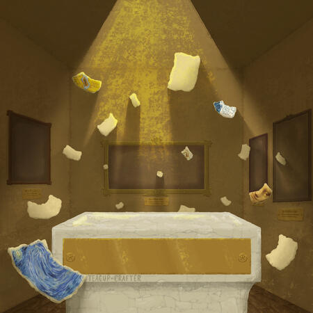 Simple subject - rendered - complicated background