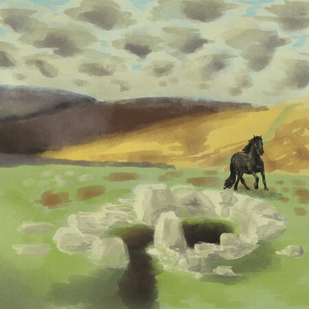 simple subject - rendered - complicated background